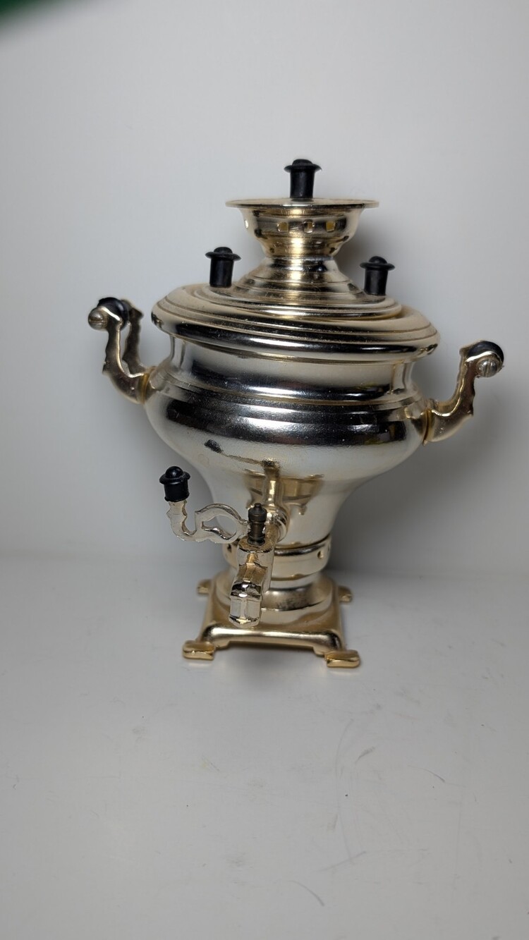 70s Vintage USSR Russian Samovar Souvenir Model Sample 5" Tula Factory Stamp